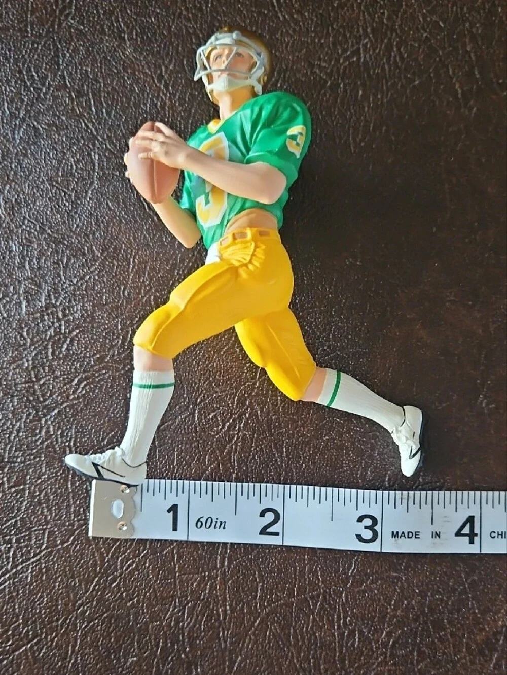 Hallmark Keepsake Joe Montana Ornament - Green & Gold NOTRE DAME Uniform